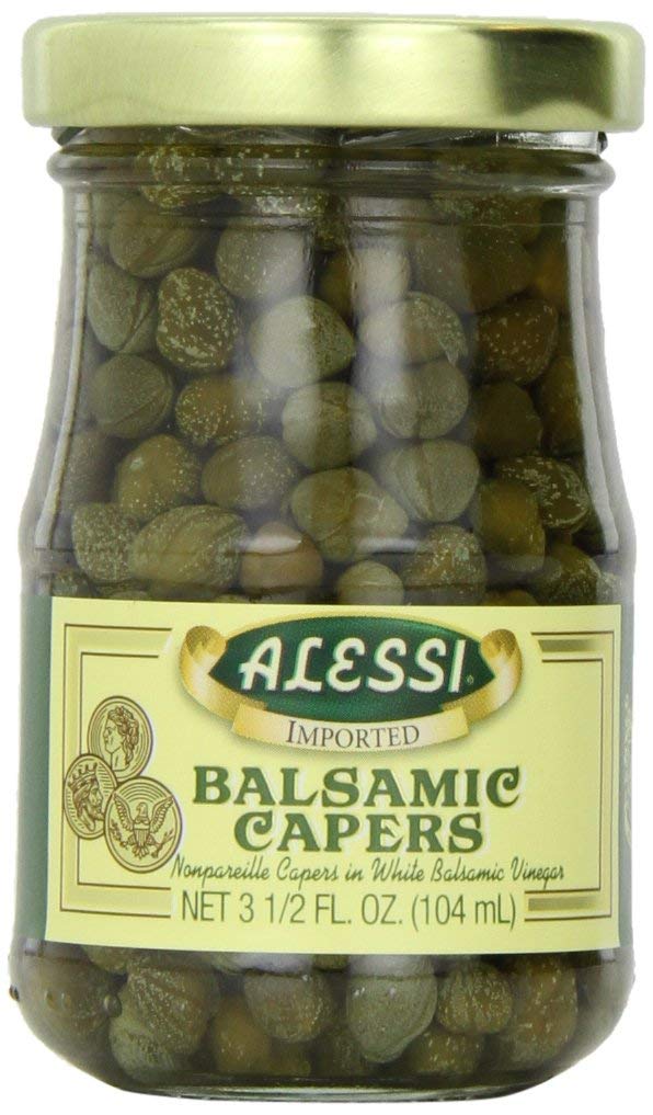 ALESSI (Pack of 24) Alessi Caper Balsamic Vinegar Natural Grocery Pickled & Mari 3.5 Oz