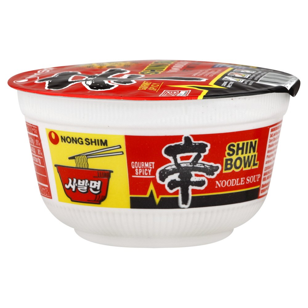 NONG SHIM (Pack Of 24) Nong Shim Soup Bowl Noodle Shin Gourmet Spicy 3.03 Oz - 2 Boxes 12 each