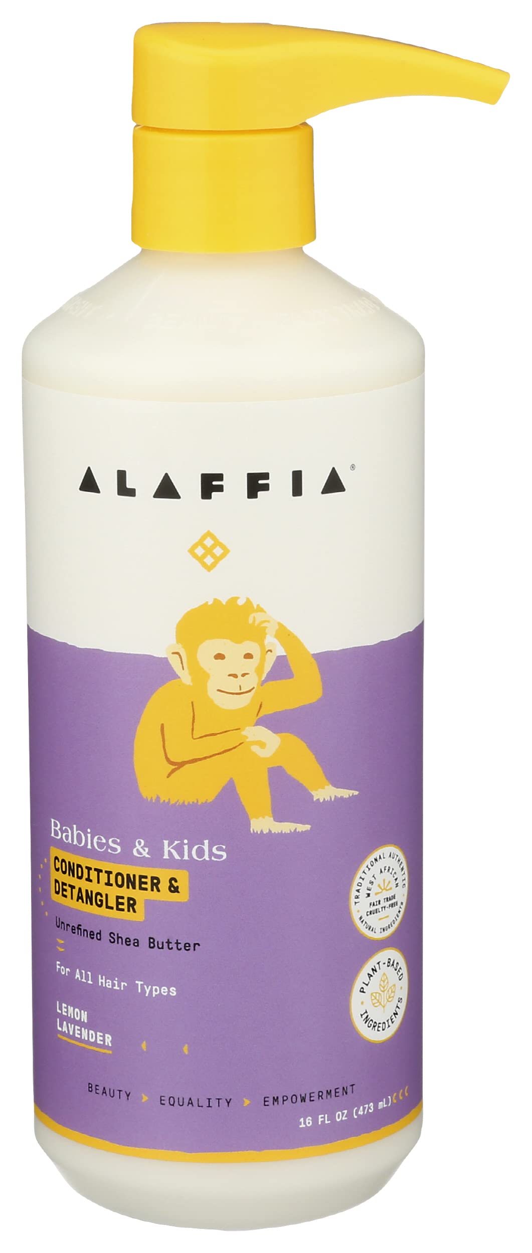 ALAFFIA (Pack of 8) Alaffia Kids Lemongrass Lavender Conditioner 16 Fl Oz
