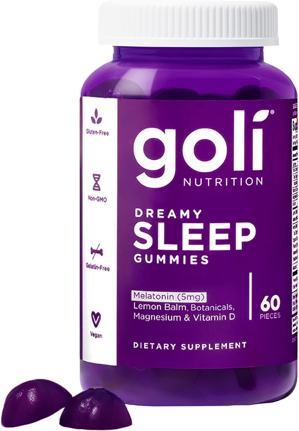 GOLI NUTRITION (Pack Of 4) Goli Nutrition Sleep Gummy 60 Pieces 5mg Melatonin with Magnesium and Vitamin D