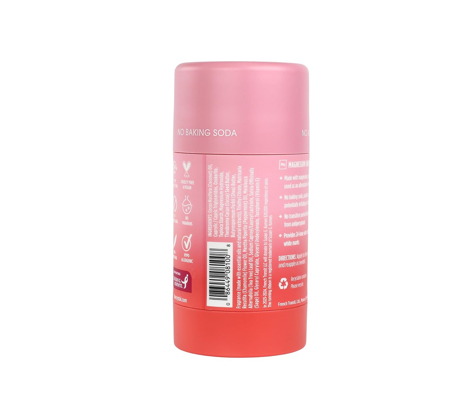 CRYSTAL BODY DE (Pack Of 7) Crystal Body Deodorant Coconut Vanilla 2.5 Oz