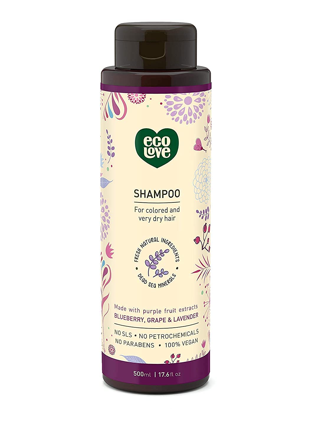 ECOLOVE (Pack of 7) Ecolove Purple Color Shampoo for Dry Hair 17.6 Oz
