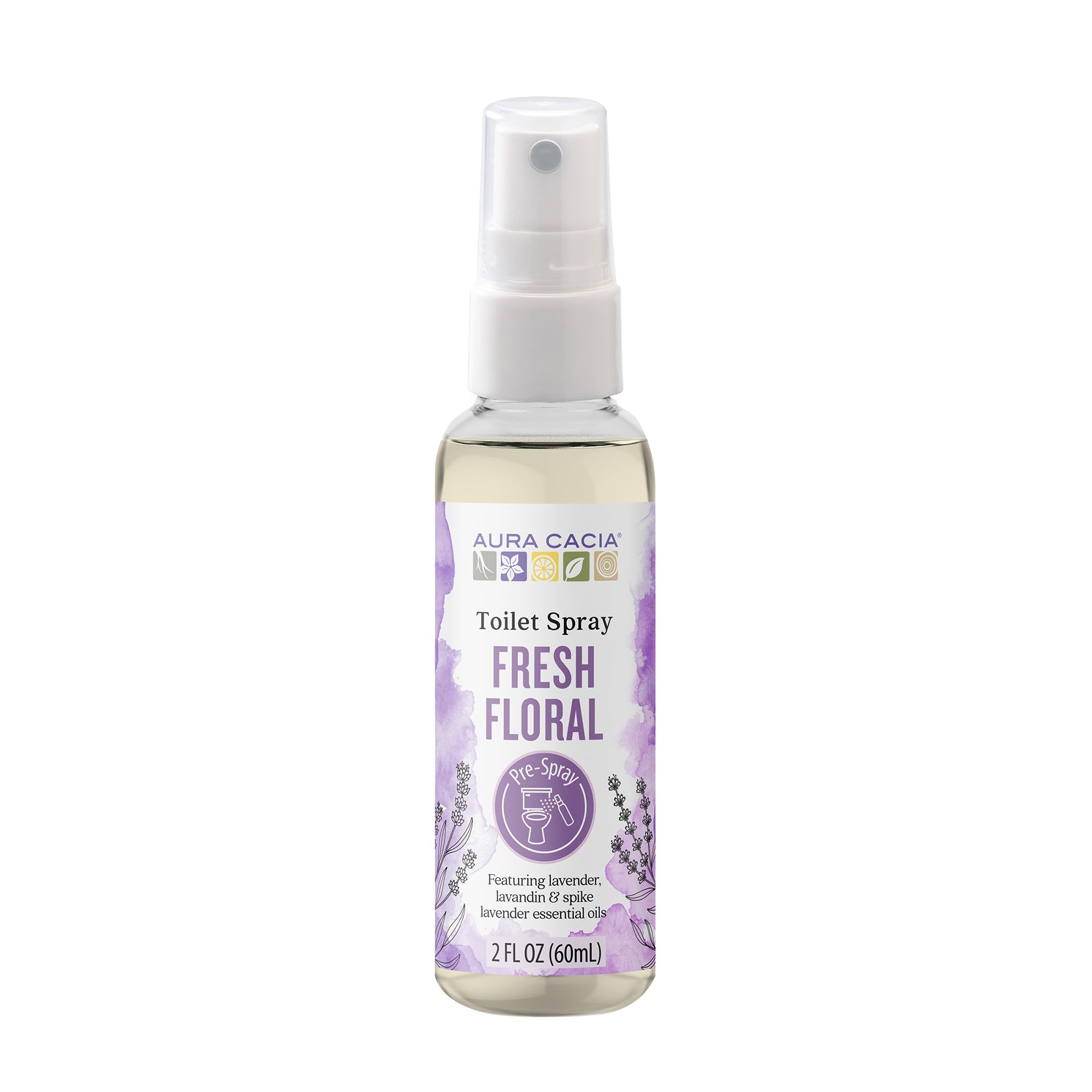 AURA CACIA (Pack of 10) Aura Cacia Floral Spray Toilet Freshener 2 Fl Oz