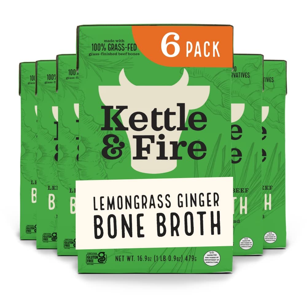 Kettle And Fire Kettle & Fire Lemongrass Ginger Bone Broth Natural Soup S