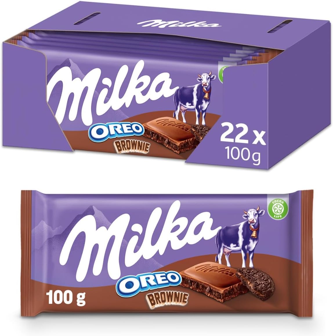 Milka Choc Bar Milka Chocolate Bar Oreo Brownie