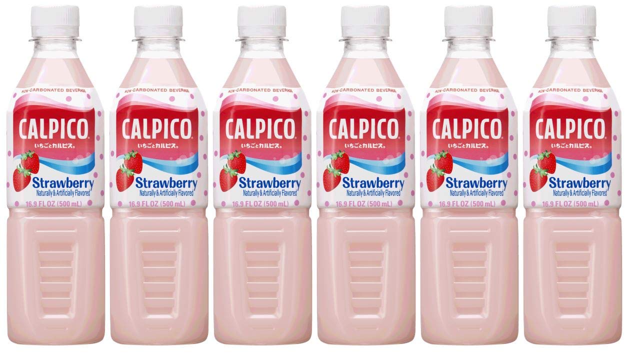 CALPICO (Pack of 12) Calpico Water Strawberry PET Beverage 16.9 Fl Oz