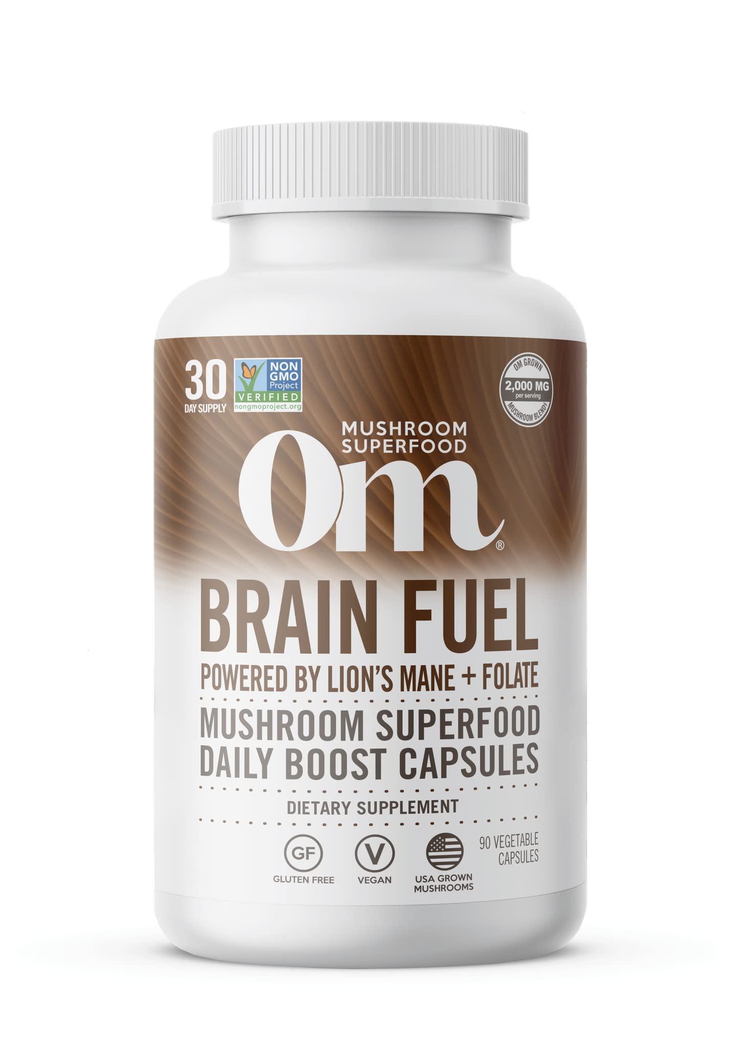 OM MUSHROOMS (Pack Of 3) OM Mushroom Brain Fuel 90 Capsules