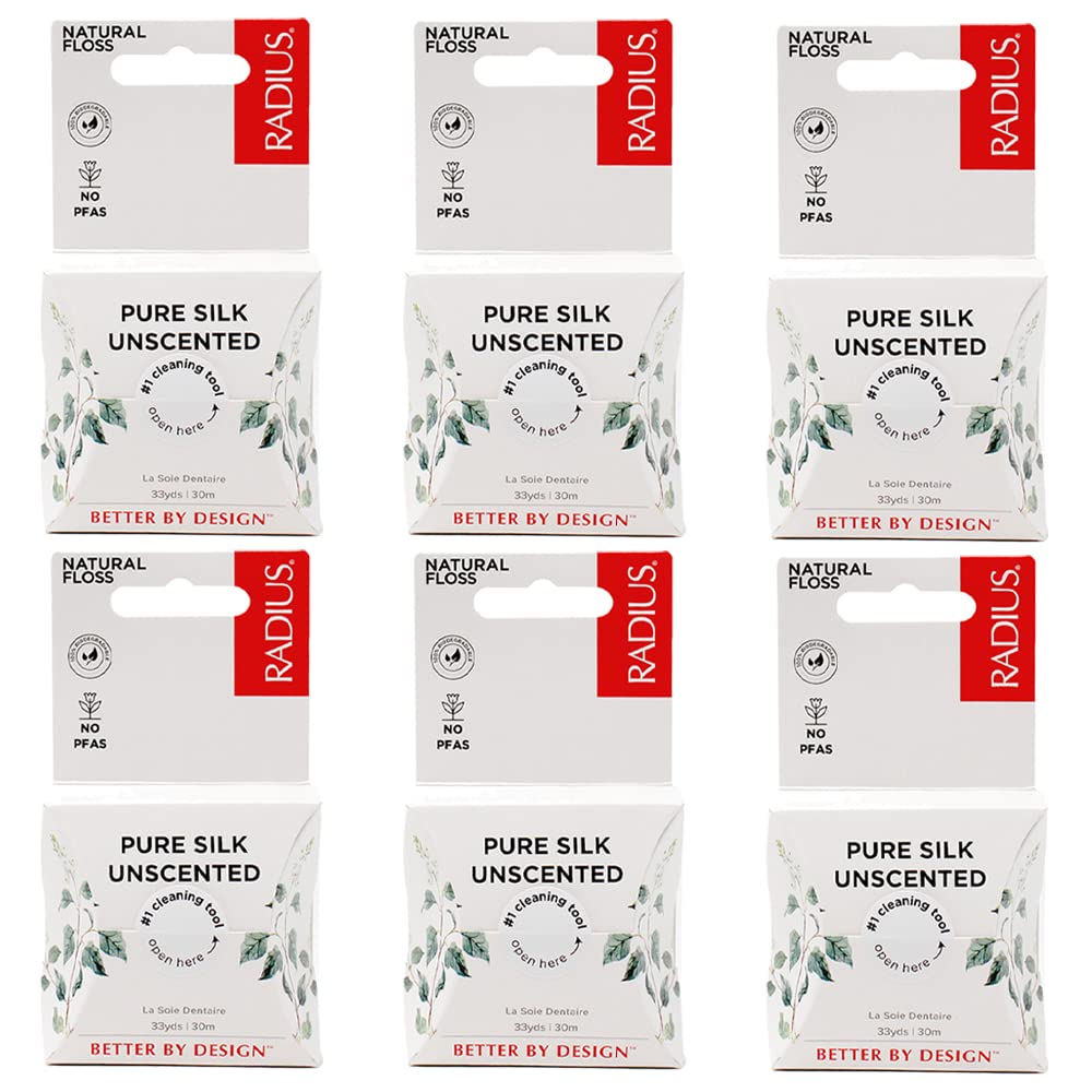 Radius Dental Floss Pure Silk Unscented 33 Yards