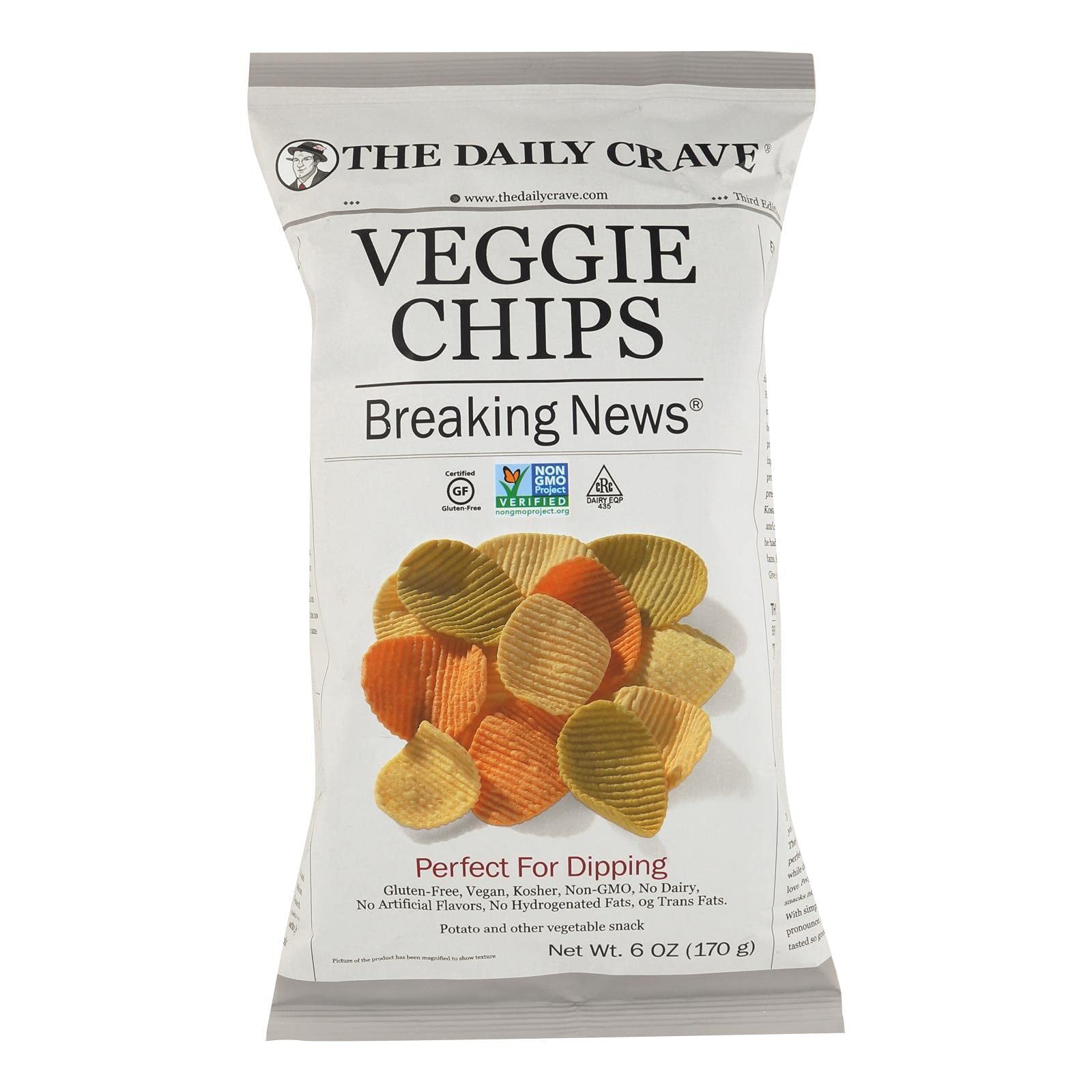 The Daily Crave Veggie Chip Sea Salt Crunchy Vegetable Chips
