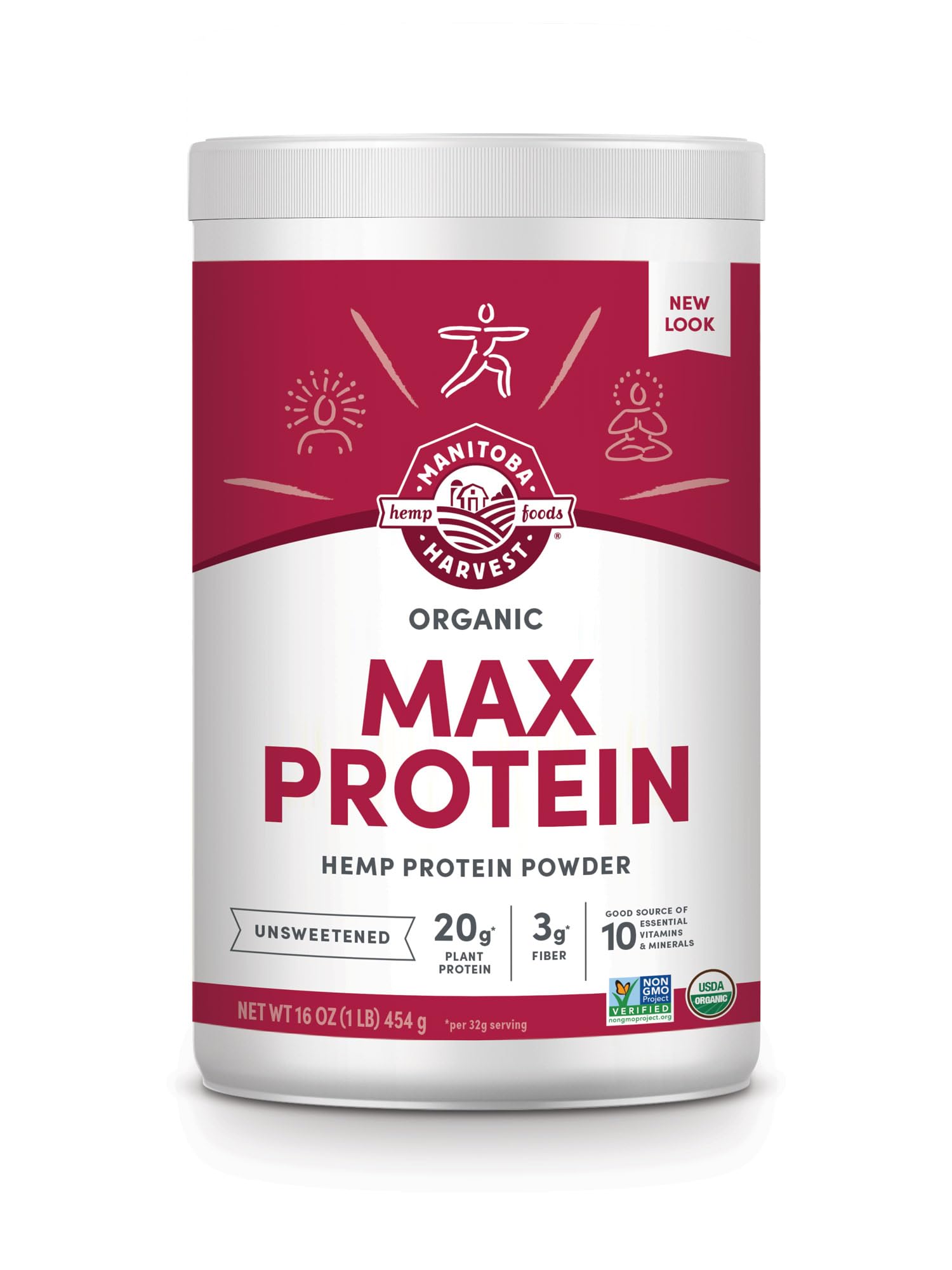 MANITOBA HARVES (Pack of 4) Manitoba Harvest Max Protein Plant Protein Powder 16 Oz
