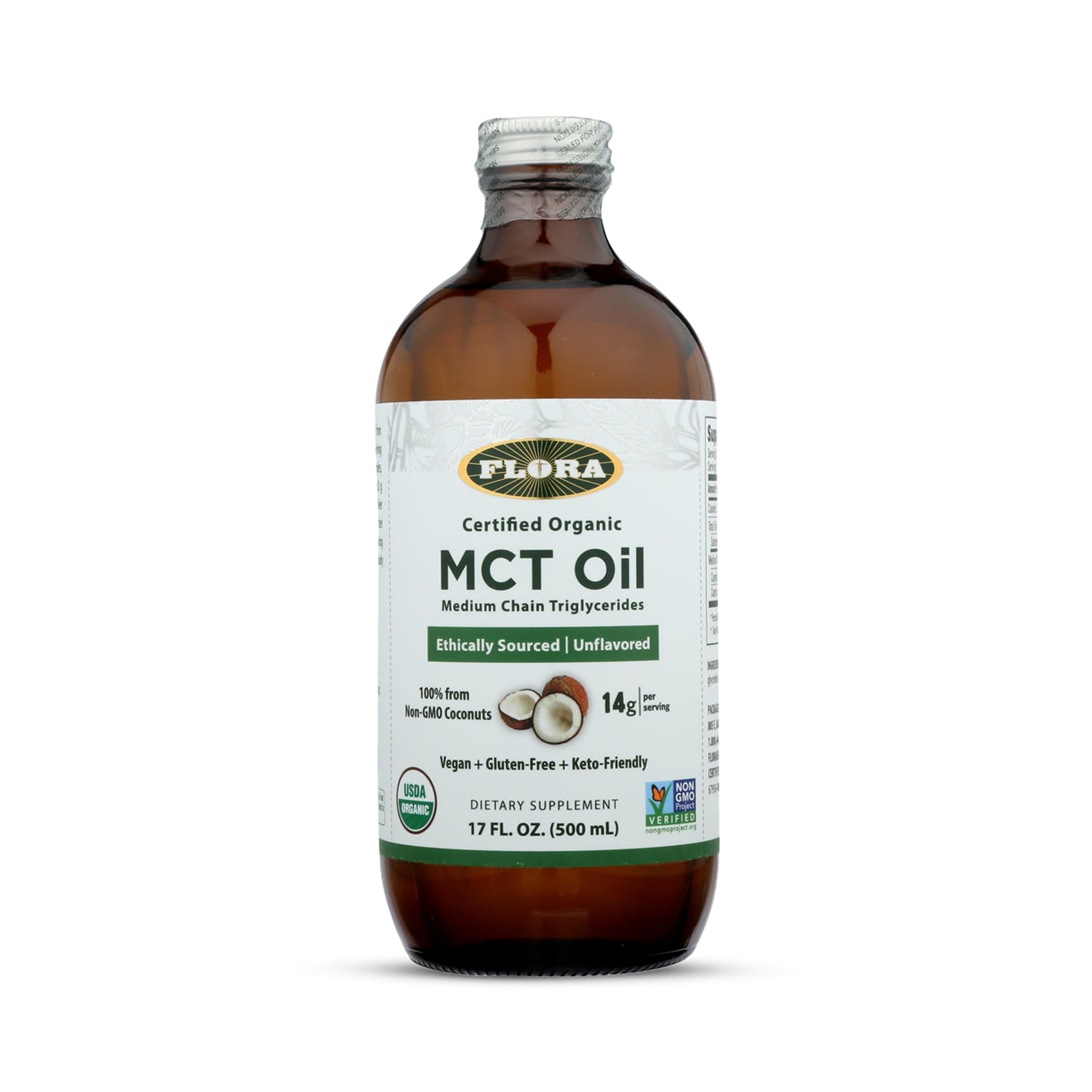 FLORA HEALTH (Pack of 3) Flora Health Organic MCT Oil Liquid 17 Fl Oz