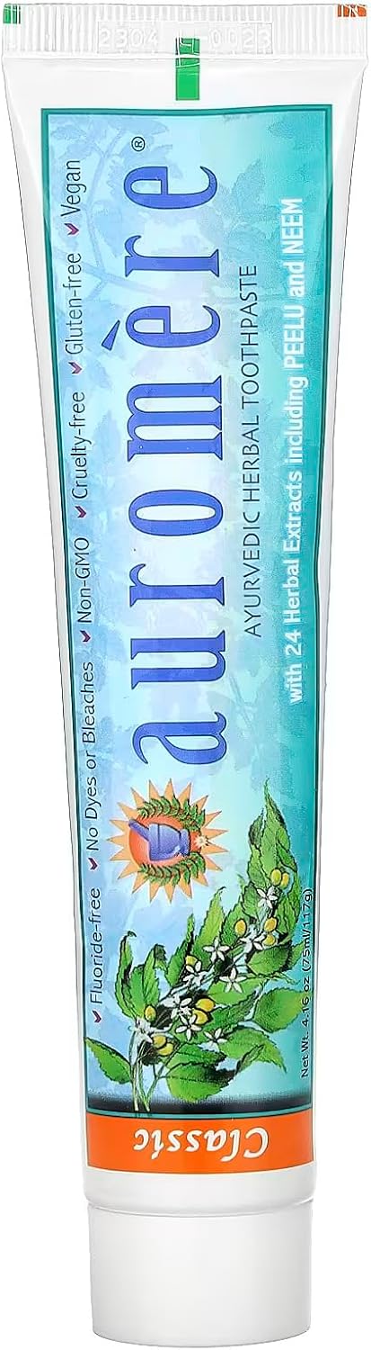 AUROMERE (Pack Of 8) Auromere Herbal Classic Licorice Toothpaste 4.16 Oz
