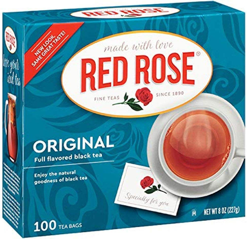 Red Rose Tea Black Tea Bags 100 Bags per Packets 1 Packets