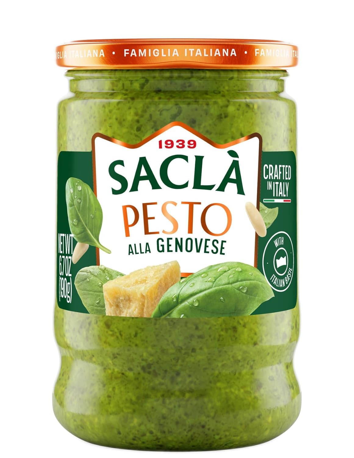 SACLA (Pack of 18) Sacla Pesto Basil Genovese 6.7 Oz