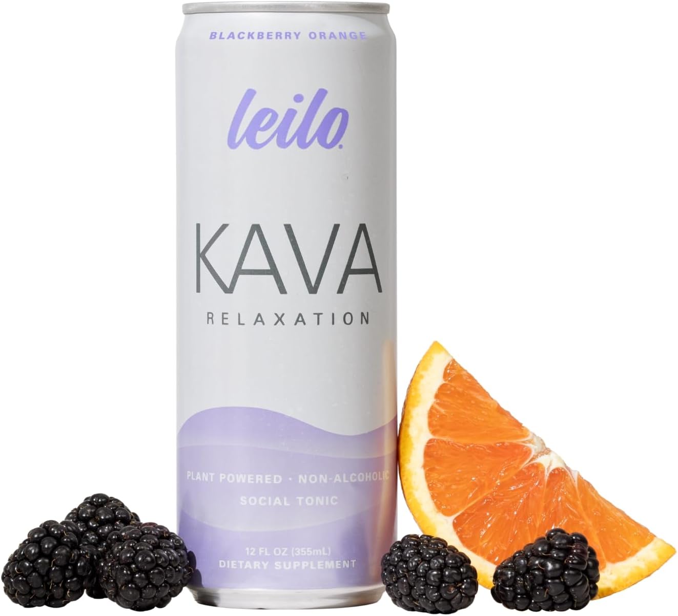 Leilo Kava Ready To Drink Blackberry Orange