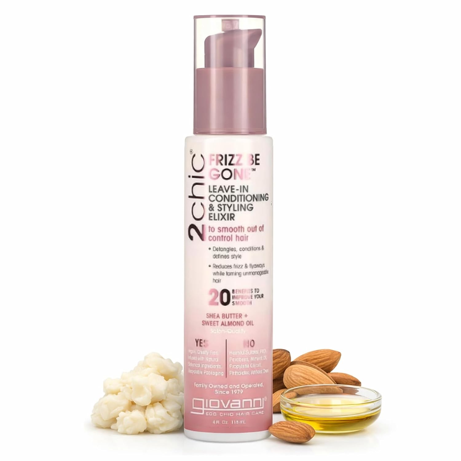GIOVANNI COSMET (Pack Of 6) Giovanni Cosmetics Conditioner Leave-In Elixir Frizz Be Gone 4 Fl Oz