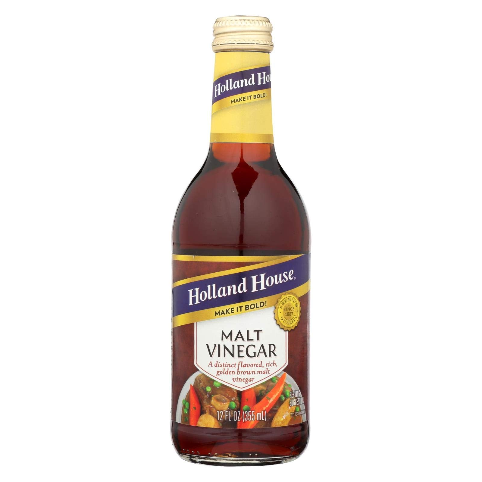 HOLLAND HOUSE (Pack of 18) Holland House Vinegar Malt Cooking Vinegar 12 Oz