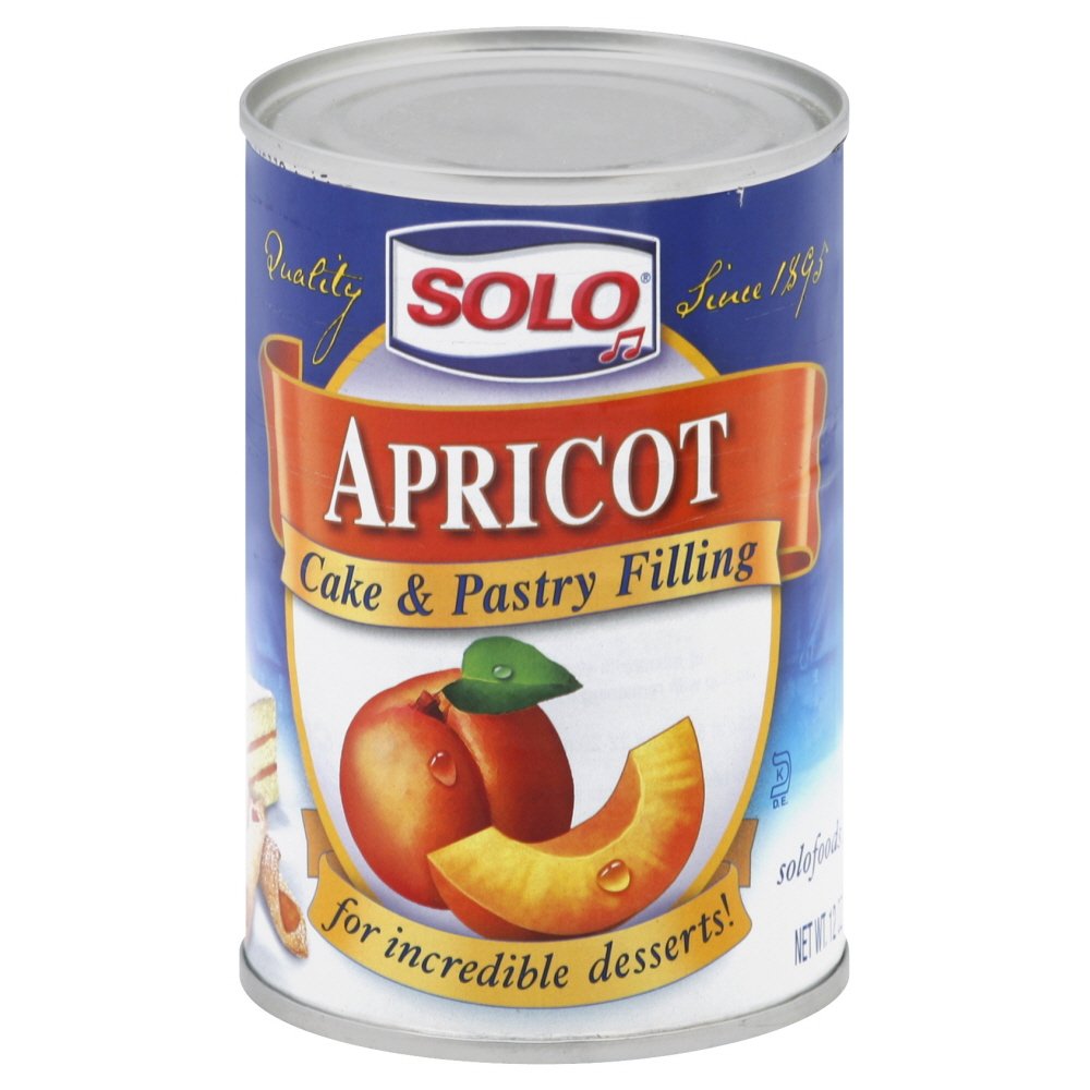 SOLO (Pack of 12) Solo Filling Apricot Pie Filling Natural Baking Ingredient 12 Oz