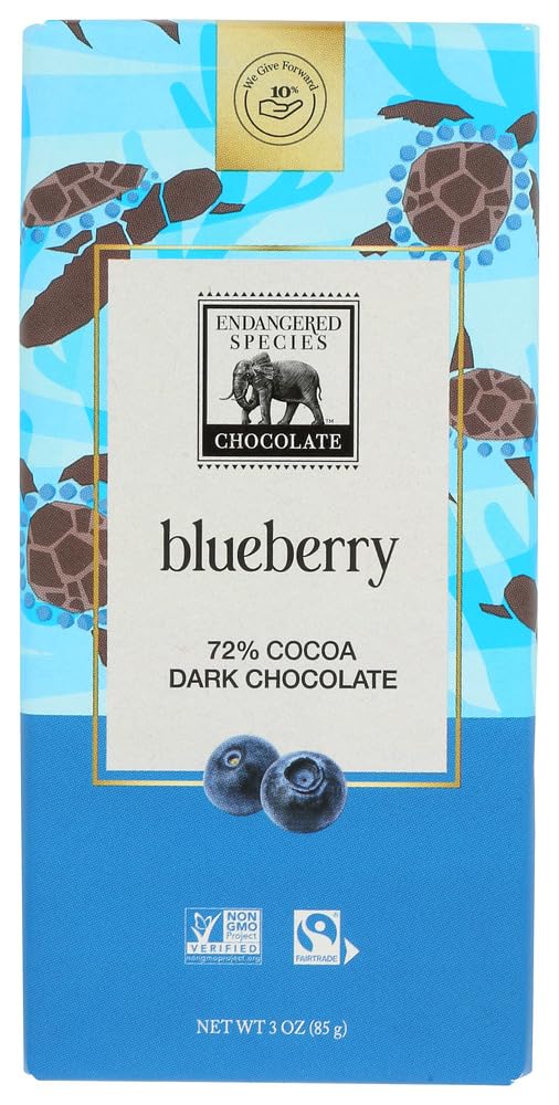 Endangered Spec Species Chocolate Bar Sea Turtle Dark Chocolat