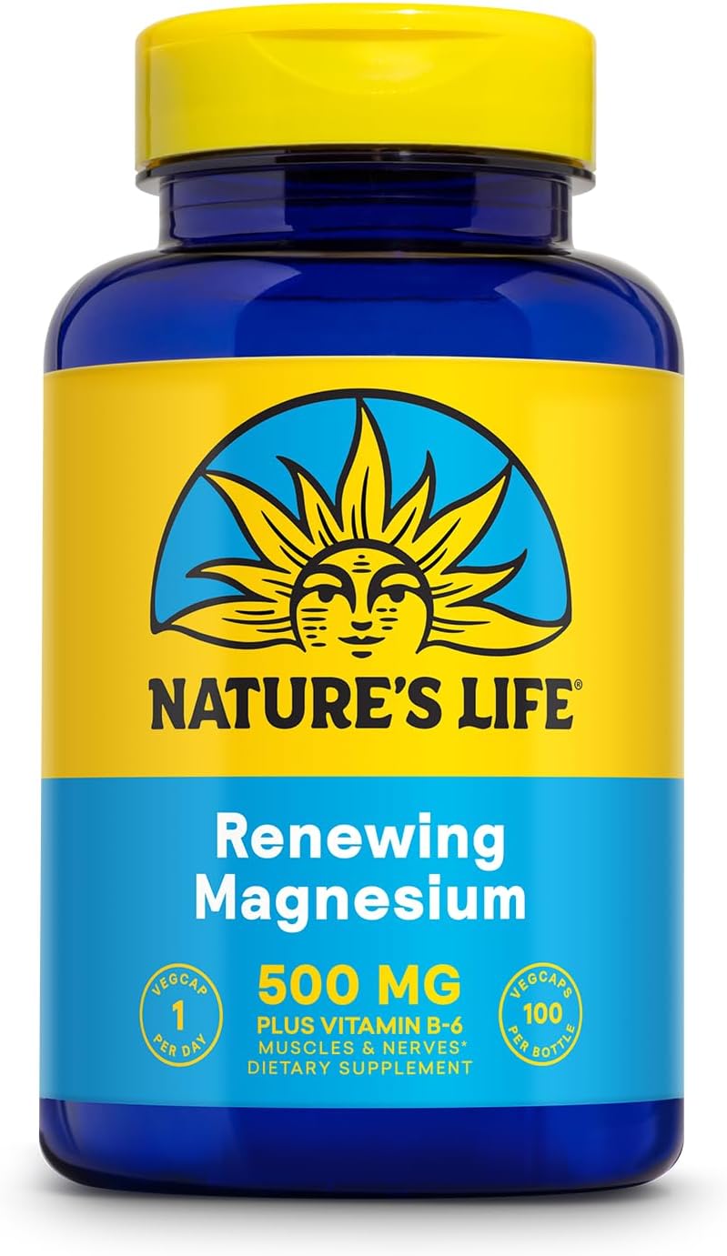 NATURES LIFE (Pack of 6) Natures Life Magnesium 500Mg 100 Vegetarian Capsules
