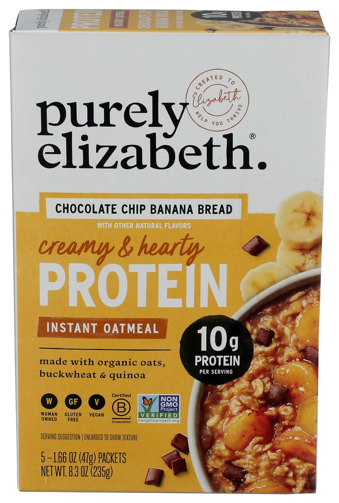 Purely Elizabet Oatmeal Protein Chocolate Chip Banana Instant