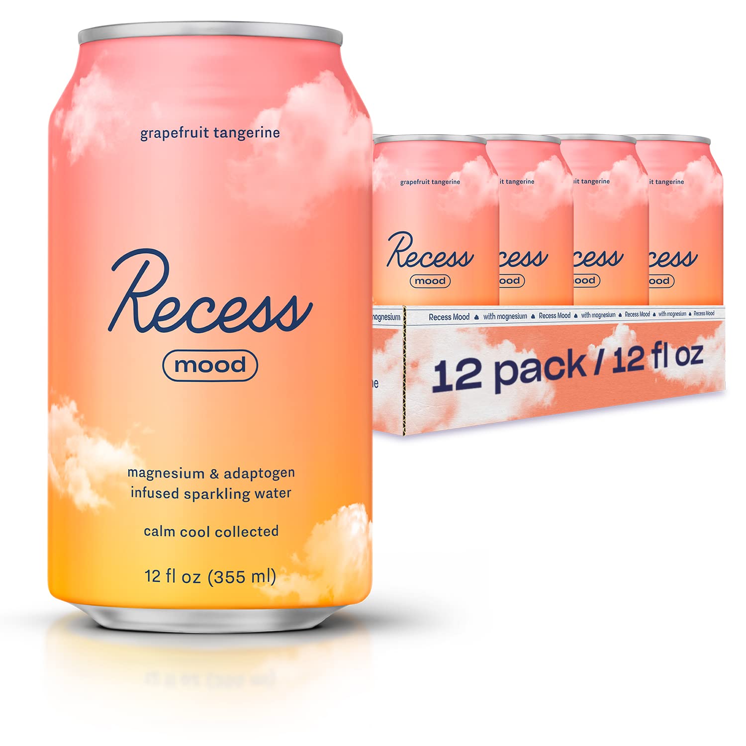 Recess Water Sparkling Grapefruit Tangerine Functional