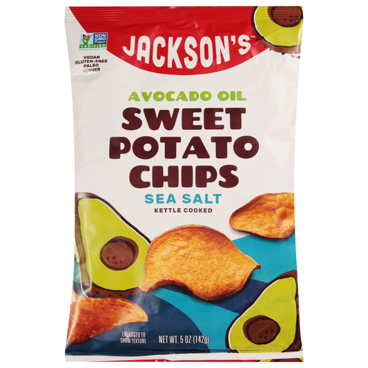 Jacksons Chips Chips Sweet Pot Avo Oil Sea Salt 5 oz (Pack Of 12)