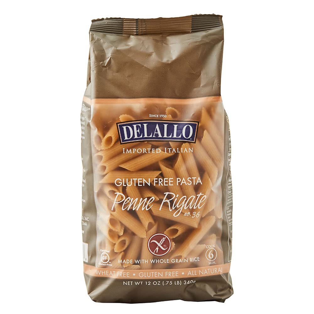DeLallo Whole Grain Penne Rigate Short Cut Pasta