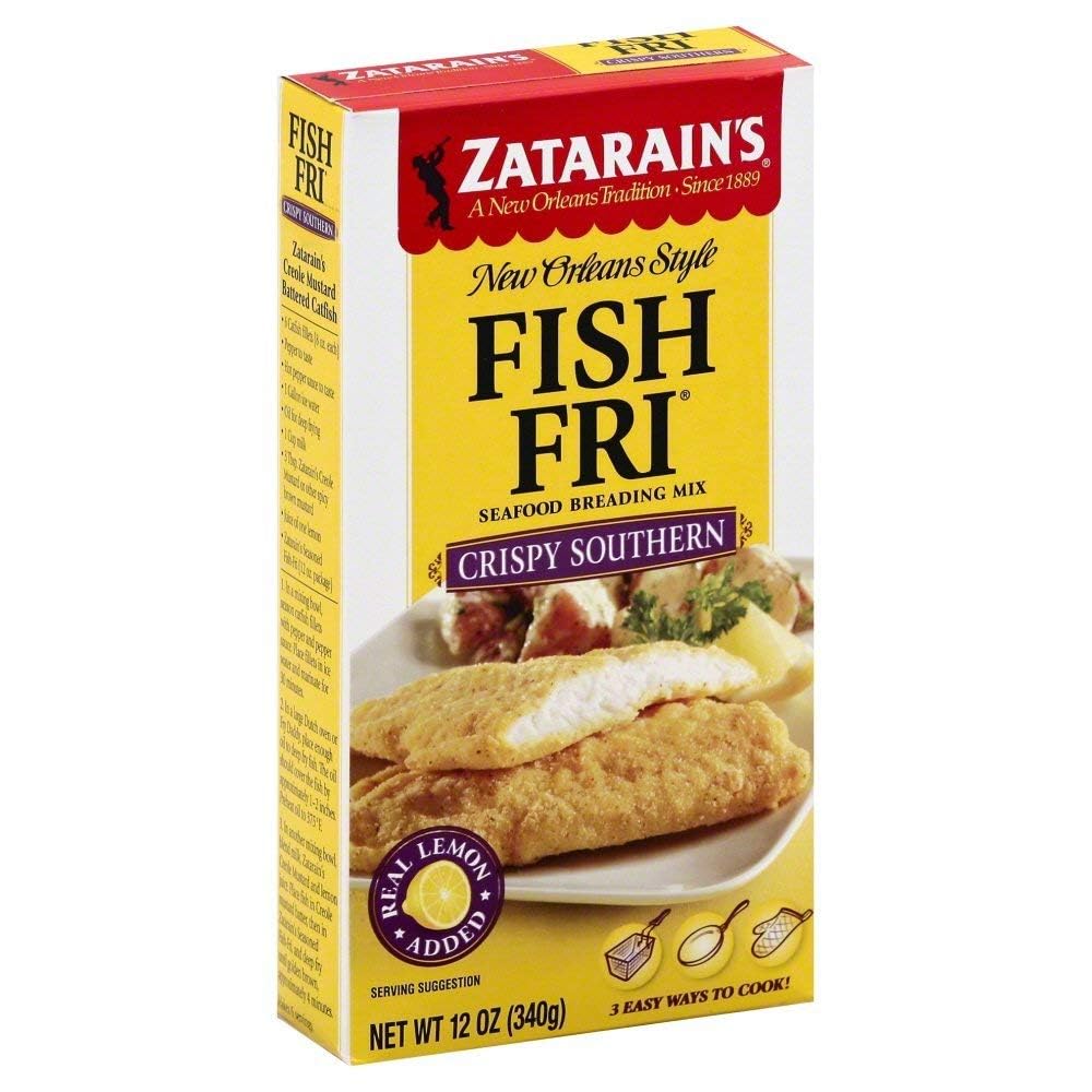 ZATARAINS (Pack of 24) Zatarain's Crispy Fish Fry Breading Coating Seasoning 12 Oz