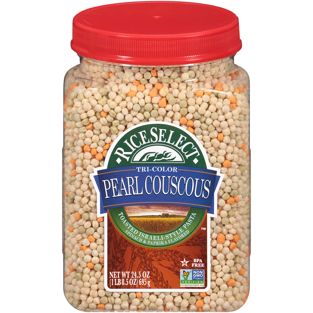 RICESELECT (Pack Of 8) RiceSelect Couscous Pearl Tri Color 24.5 Oz