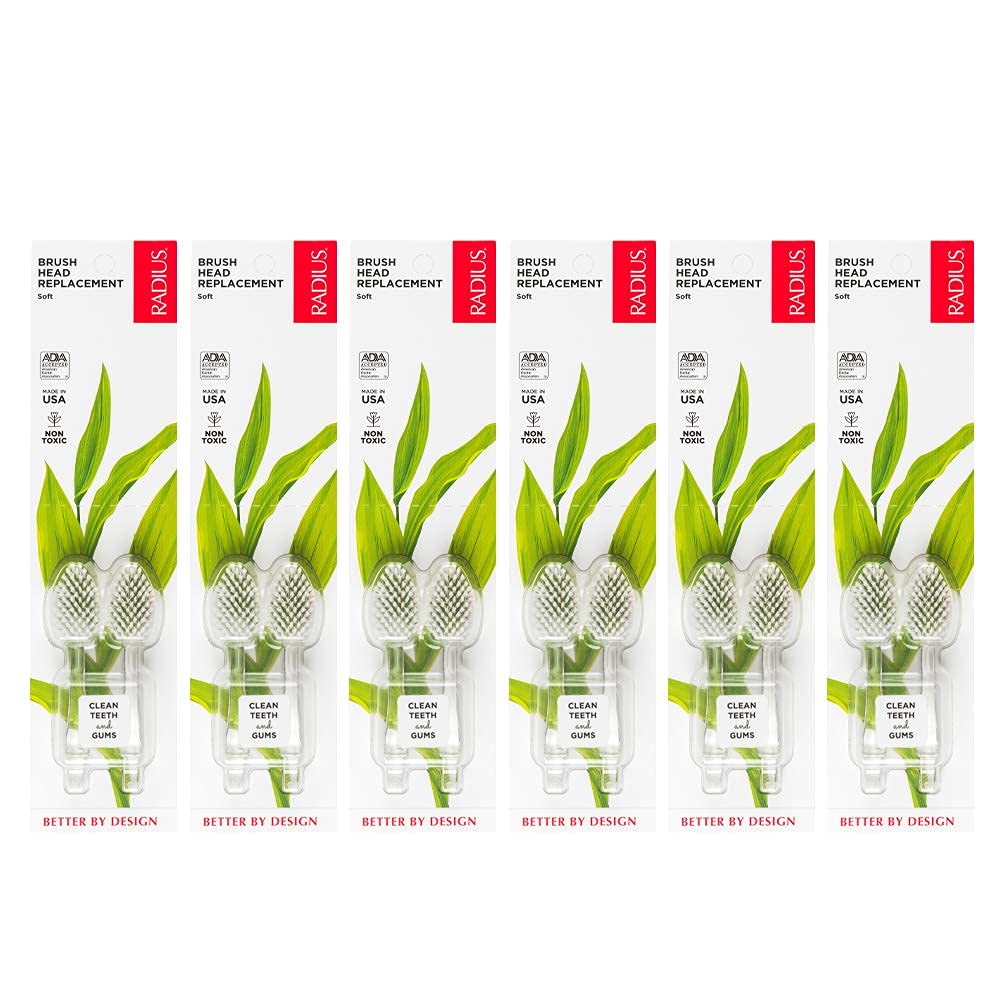 Radius Toothbrush Head Replacement Soft 2P