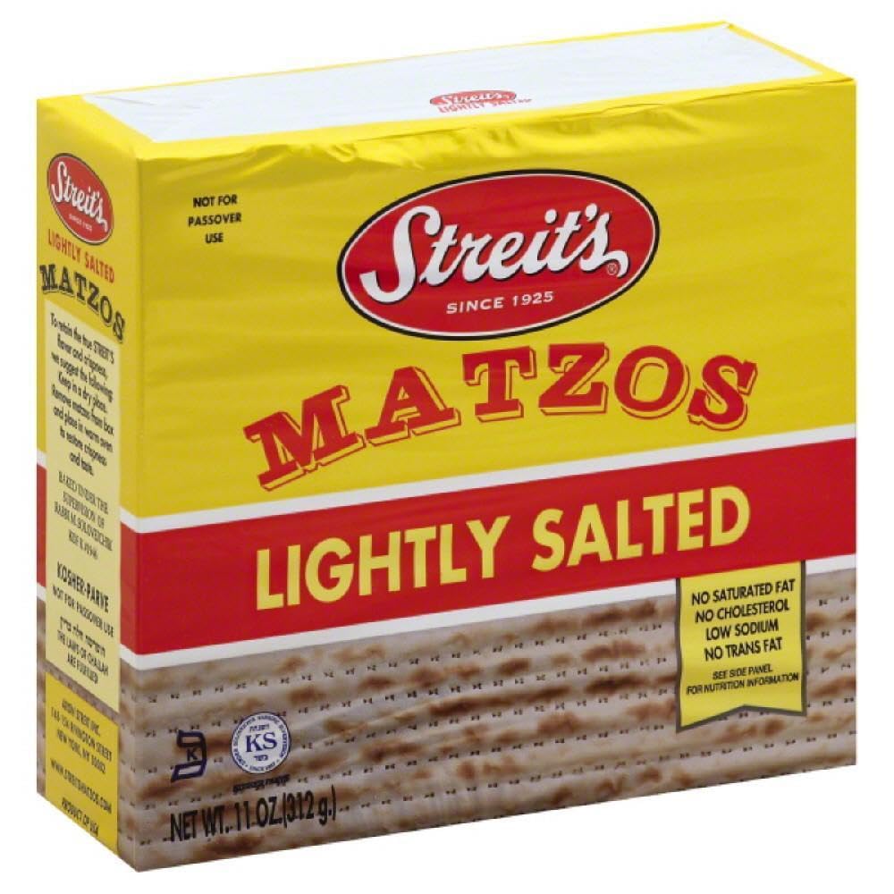 Streit's Matzo Lightly Salted Kosher Crackers Crispbreads