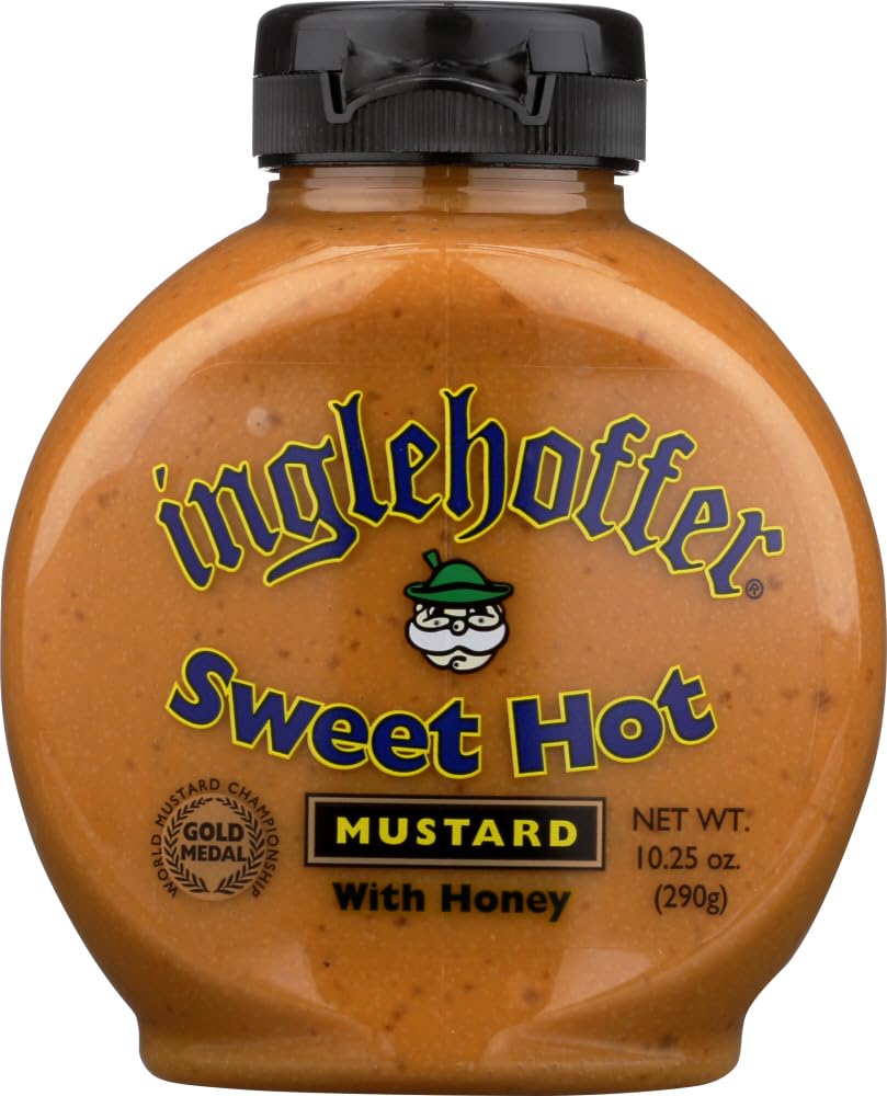 INGLEHOFFER (Pack of 18) Inglehoffer Mustard Squeeze Hot Mustard Condiment 10.25 Oz