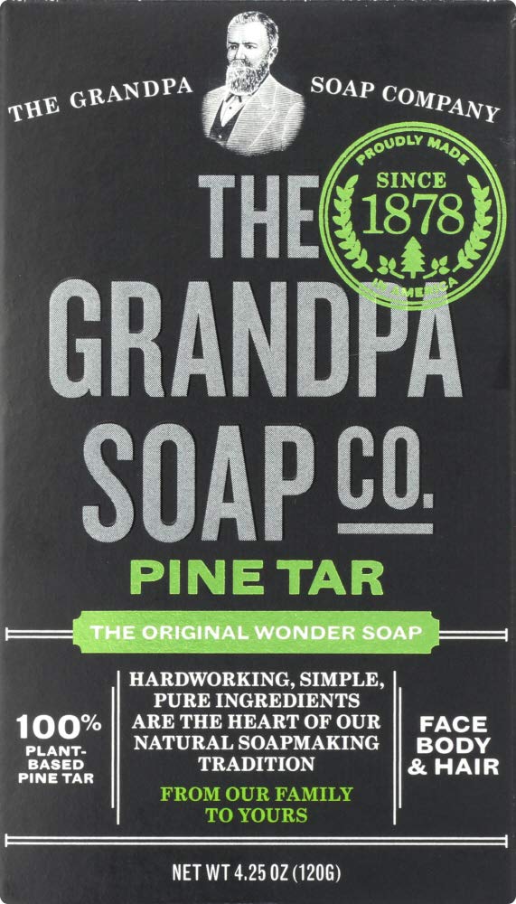 GRANDPAS (Pack of 12) Grandpas Pine Tar Soap Bar 4.25 Oz