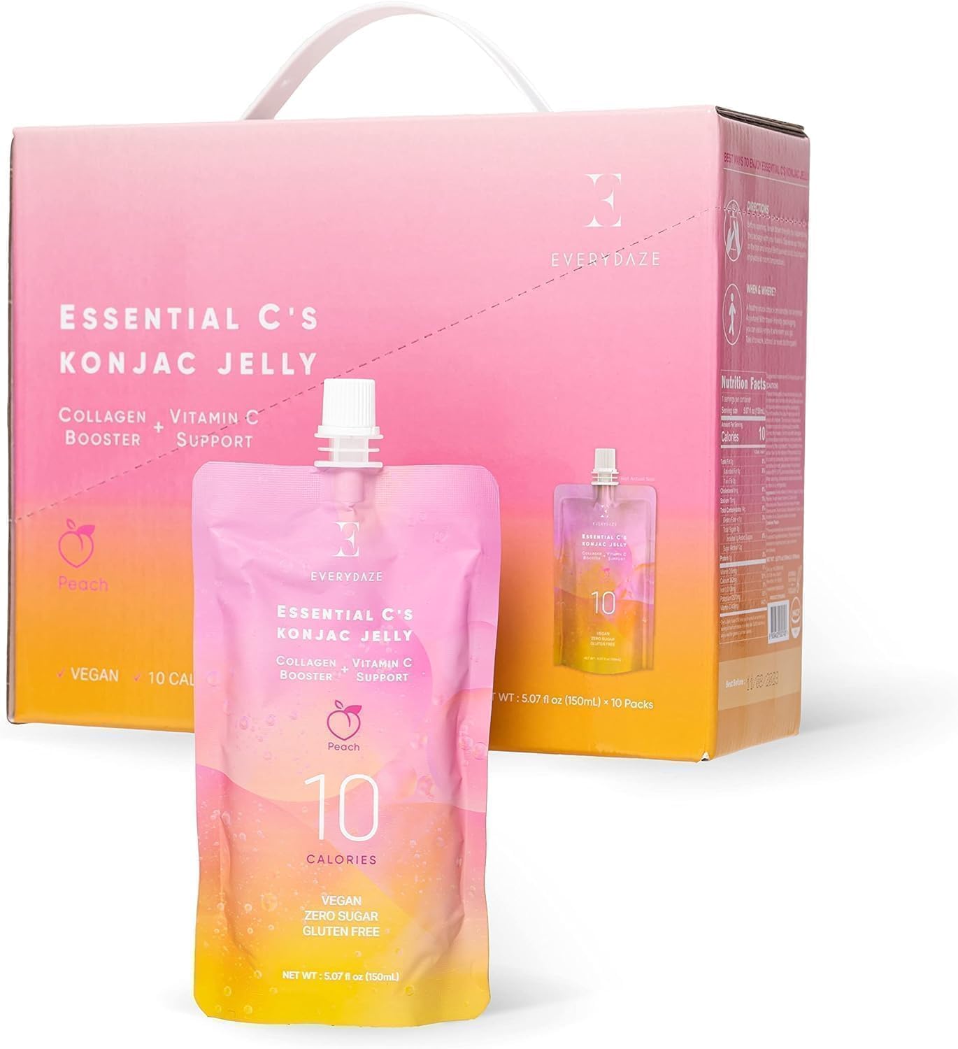EVERYDAZE (Pack Of 20) Everydaze Essential Konjac Peach Ready To Drink 5.07 Fl Oz