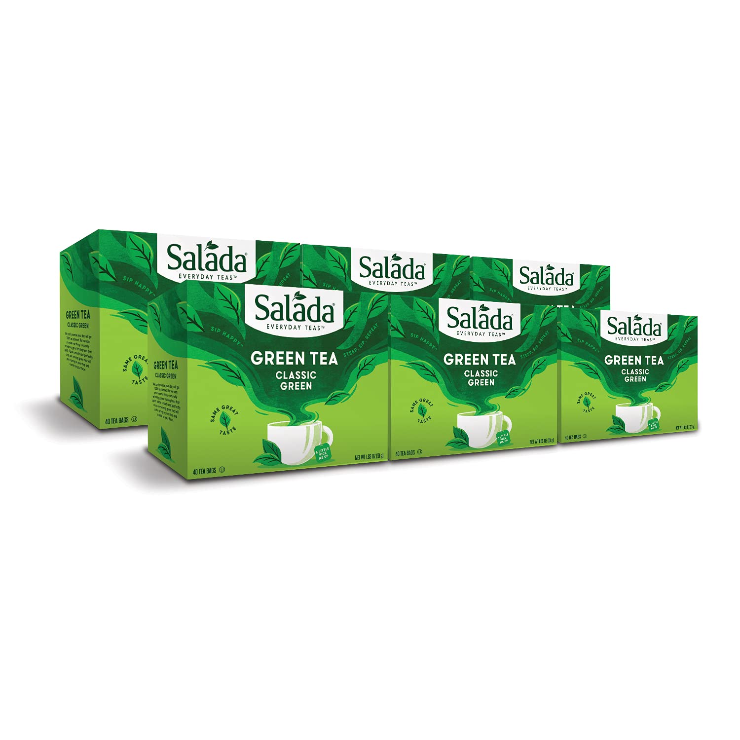 SALADA (Pack of 12) Salada Green Tea Bags 100% Natural Grocery Tea Bags