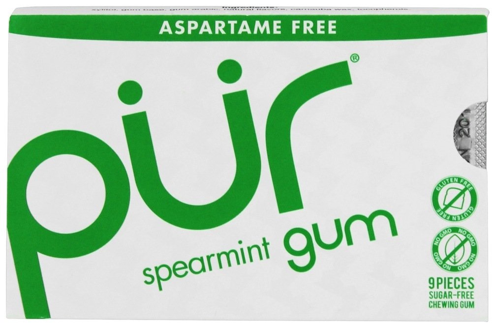 PUR (Pack of 36) Pur Gum Spearmint 9 Pieces