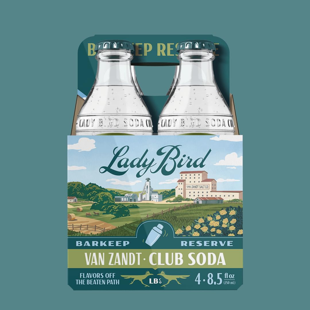 Lady Bird Soda Co Club Soda Van Zandt 4 Pack