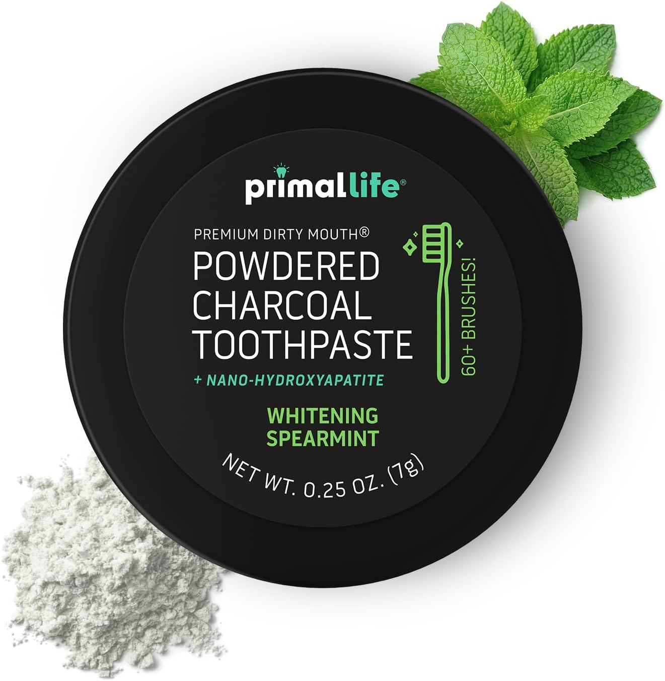 PRIMAL LIFE ORG (Pack of 5) Primal Life Organic Black Spruce Tooth Powder Toothpaste 1 Oz. 1 Oz