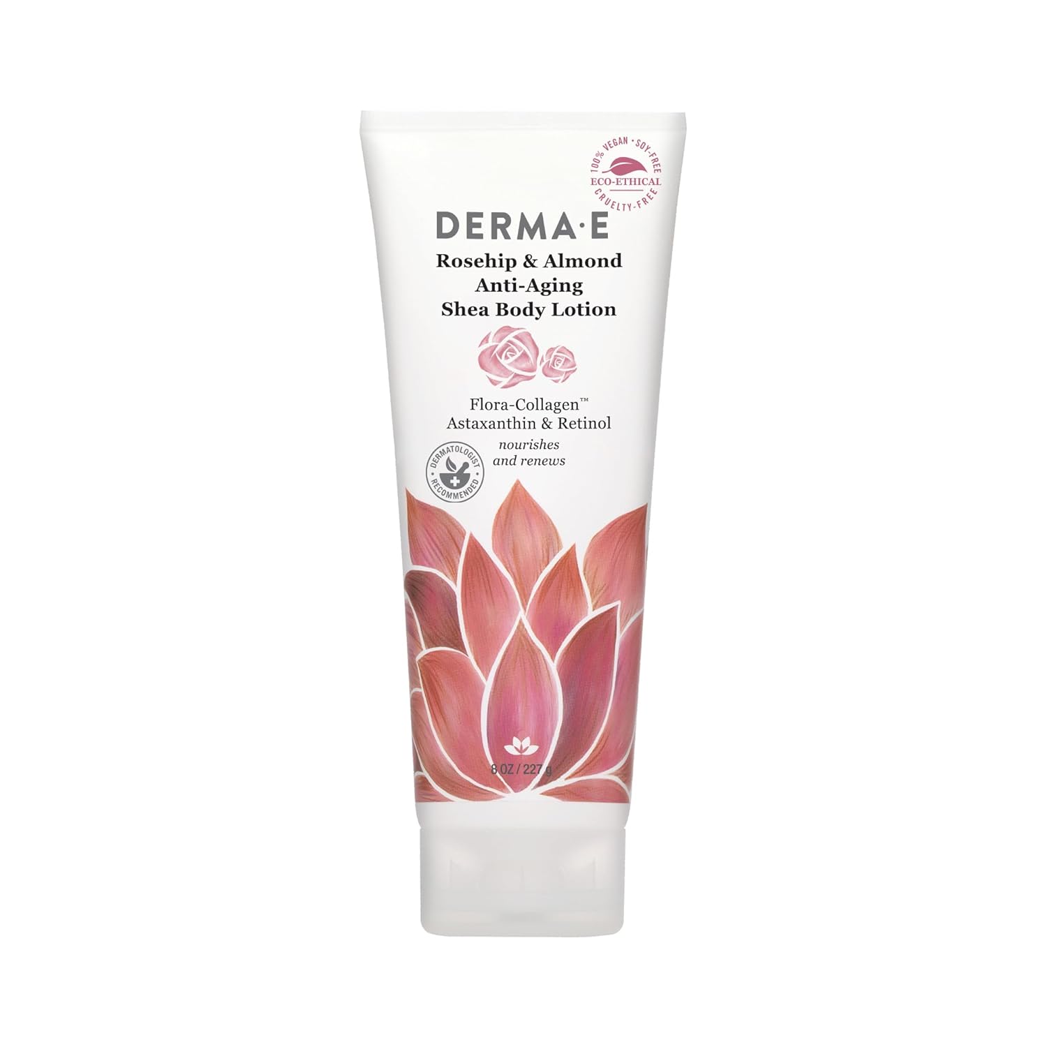 DERMA E (Pack Of 3) Derma E Lotion Body Shea Rosehip Almond 8 Oz