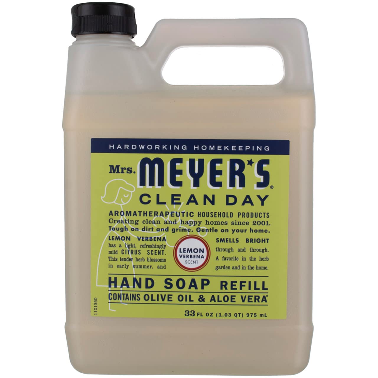 Mrs. Meyer's Clean Day CLEAN DAY Hand Soap Liquid, Lemon Verbena, 33 Fl Oz (3 pack) (Bundle)