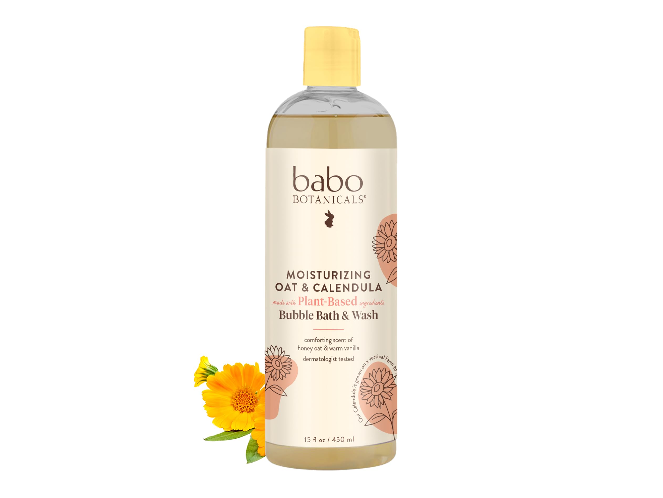 BABOBOTANI (Pack Of 4) Babobotani Moisturizing Oat & Calendula Bubble & Bath 15 Oz