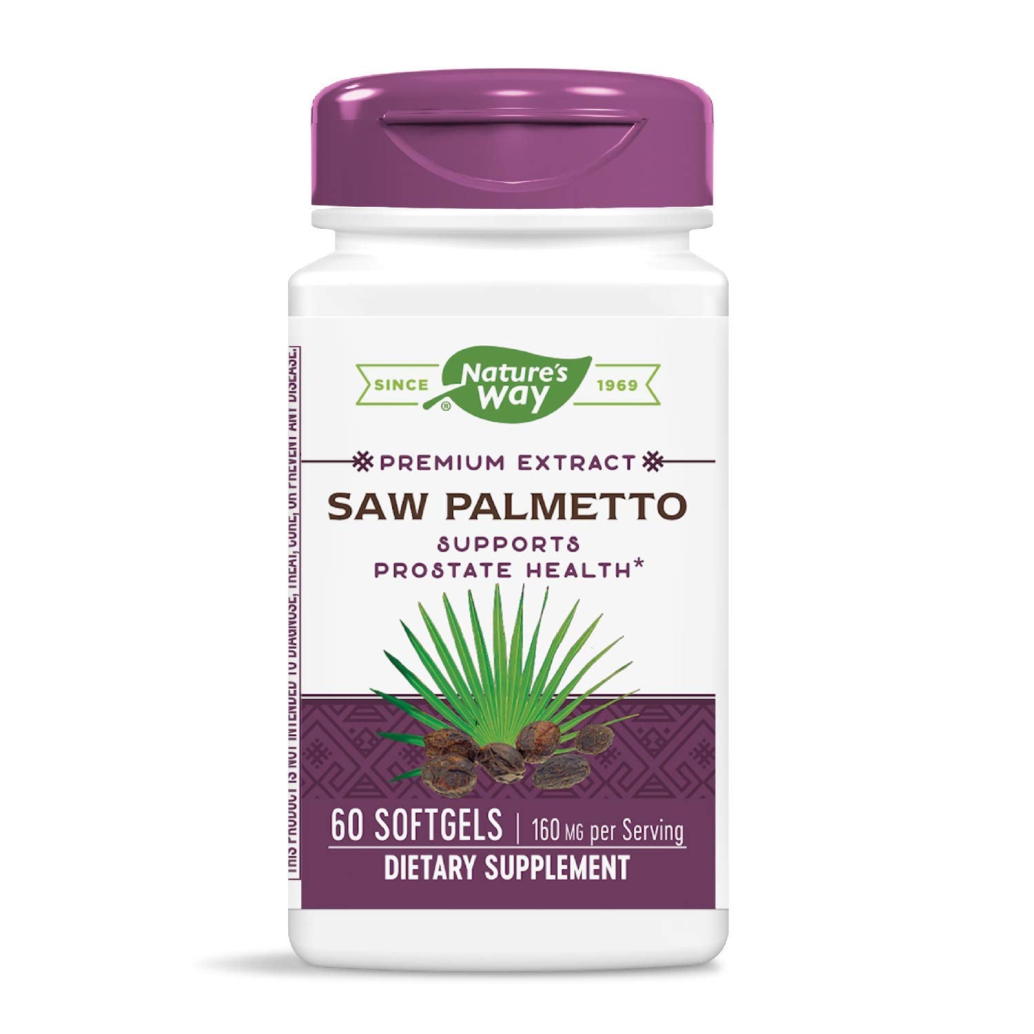 Nature's Way SAW PALMETTO EXTRACT, 60 SGEL- 3 Pack
