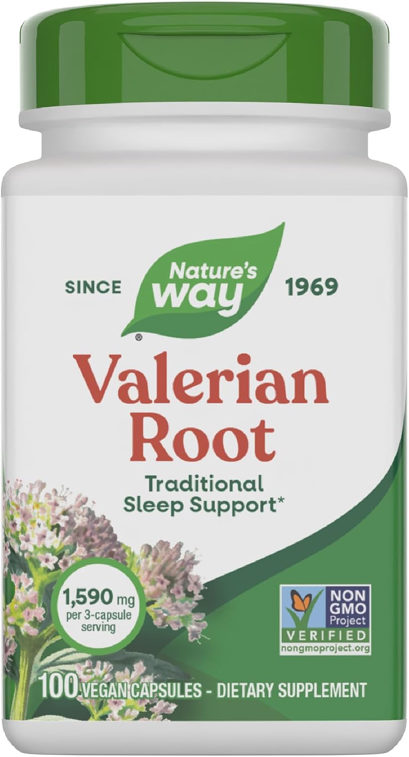 NATURES WAY (Pack of 8) Nature's Way Valerian Root Vegetarian Capsules 100 Capsules