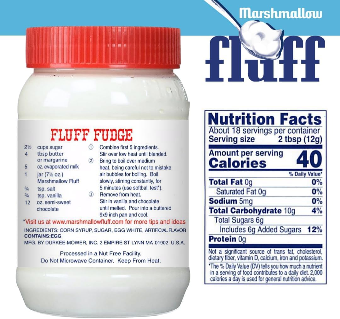 FLUFF (Pack Of 24) Fluff Marshmallow Spread 7.5 Oz