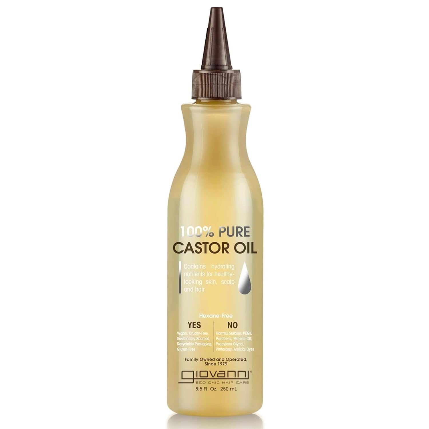 GIOVANNI COSMET (Pack Of 6) Giovanni Cosmetics Oil 100% Pure Castor 8.5 Fl Oz