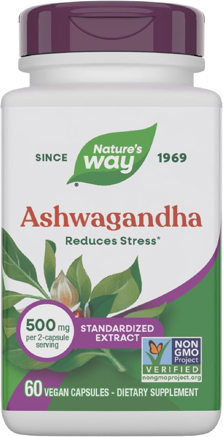 Nature's Way Ashwagandha Standardized 60 Vegetarian Capsules