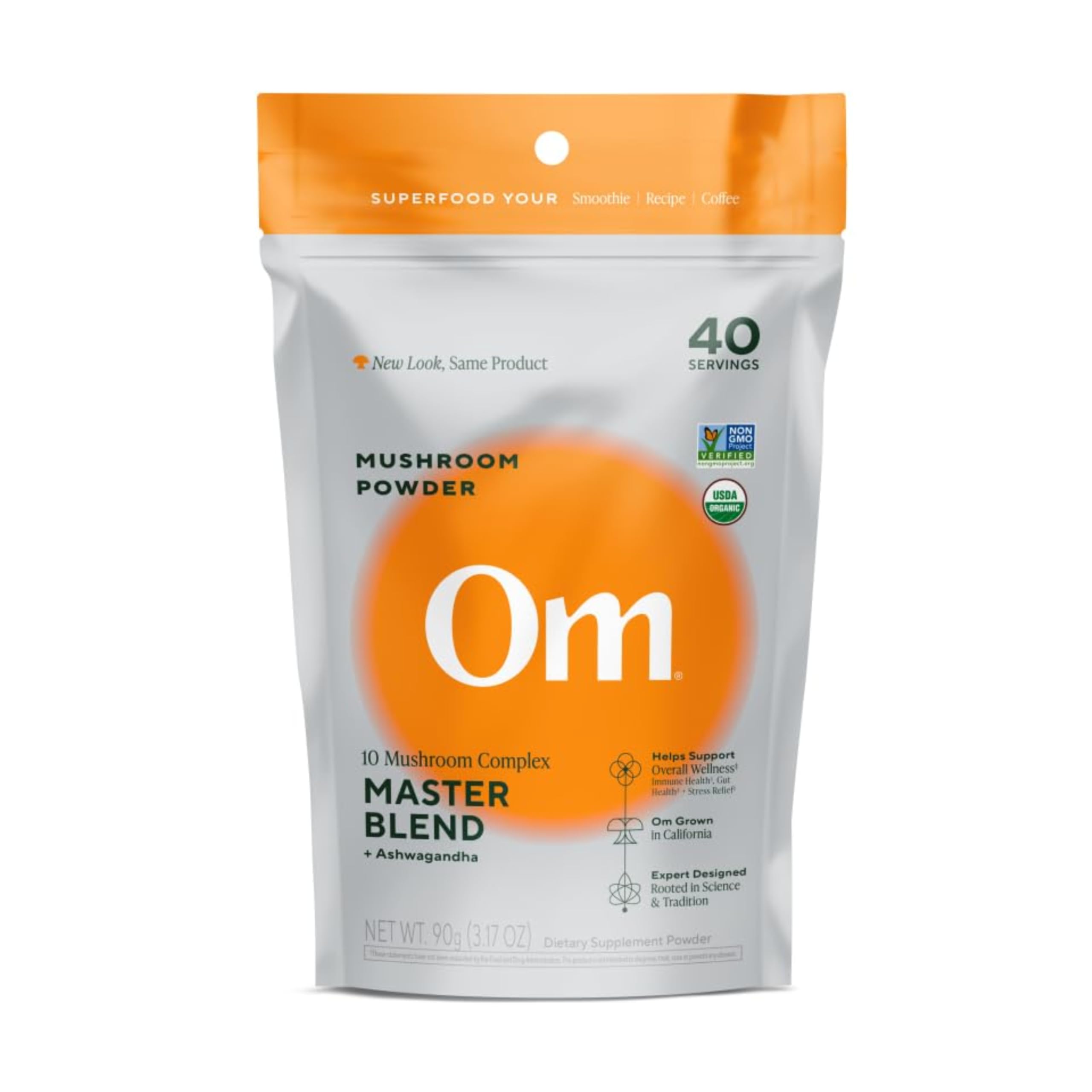 OM MUSHROOMS (Pack Of 3) OM Mushroom Master Blend Organic 3.2 Oz
