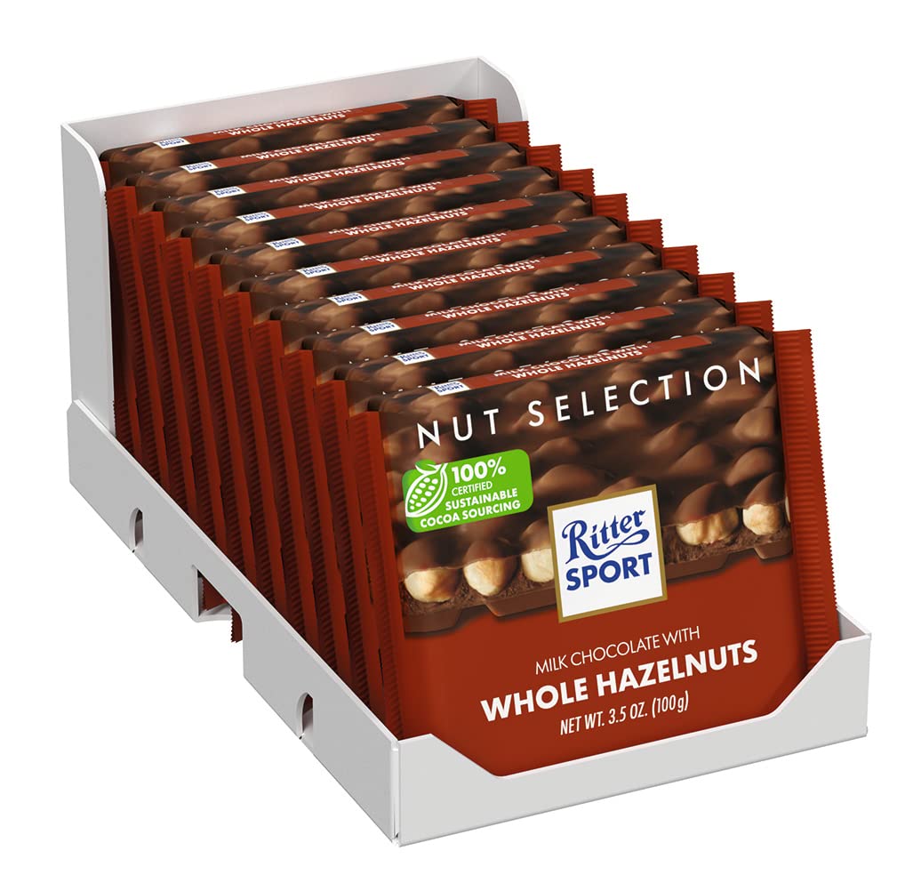 Ritter Sport Milk Chocolate Whole Hazelnut Chocolate Bar