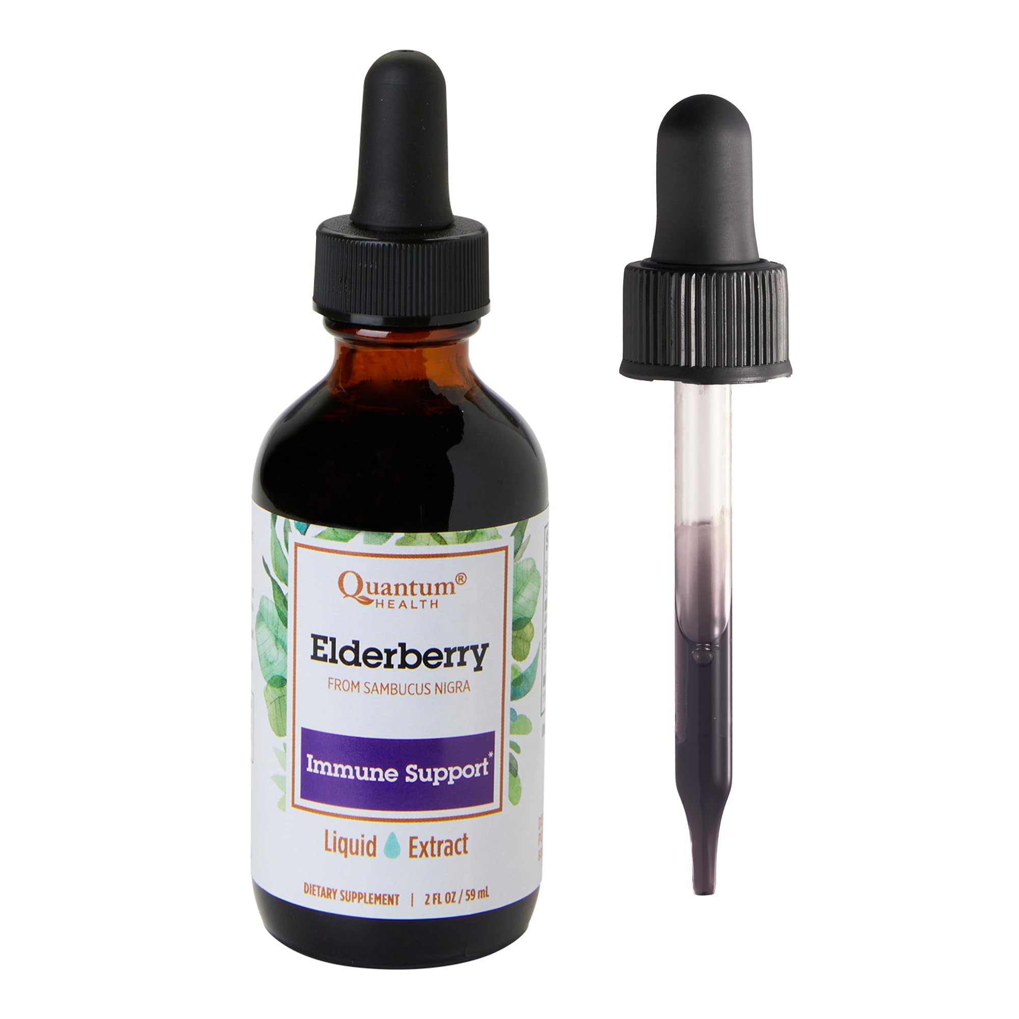 QUANTUM (Pack of 3) Quantum Elderberry Extract Herbal Supplement 2 Oz